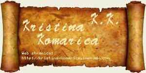 Kristina Komarica vizit kartica